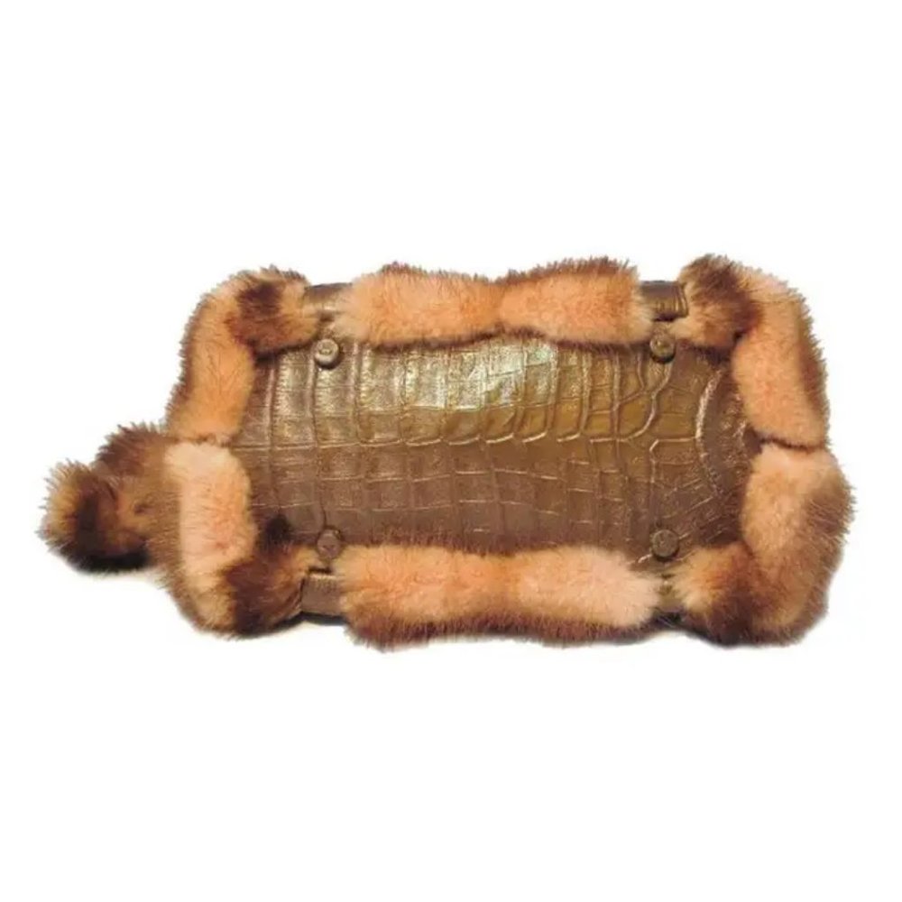 Nancy Gonzalez Pink Mink and Crocodile Handbag - Picture 5 of 6